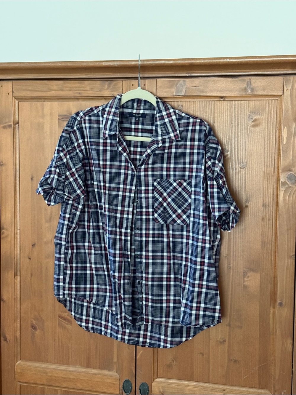 Like new Madewell checkered blouse